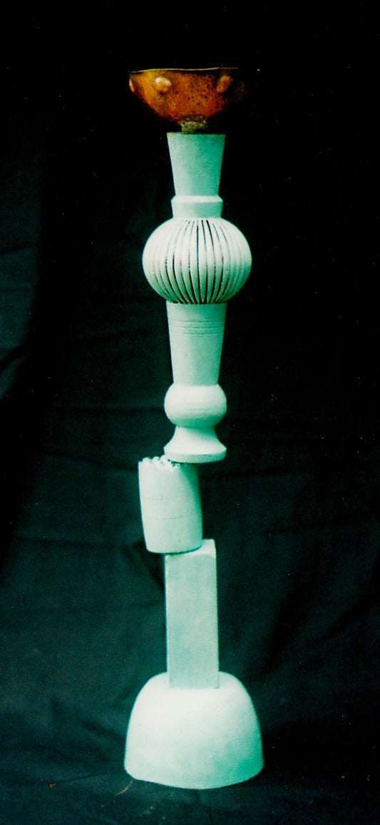 Cubist Man. Objets trouvés sculpture.