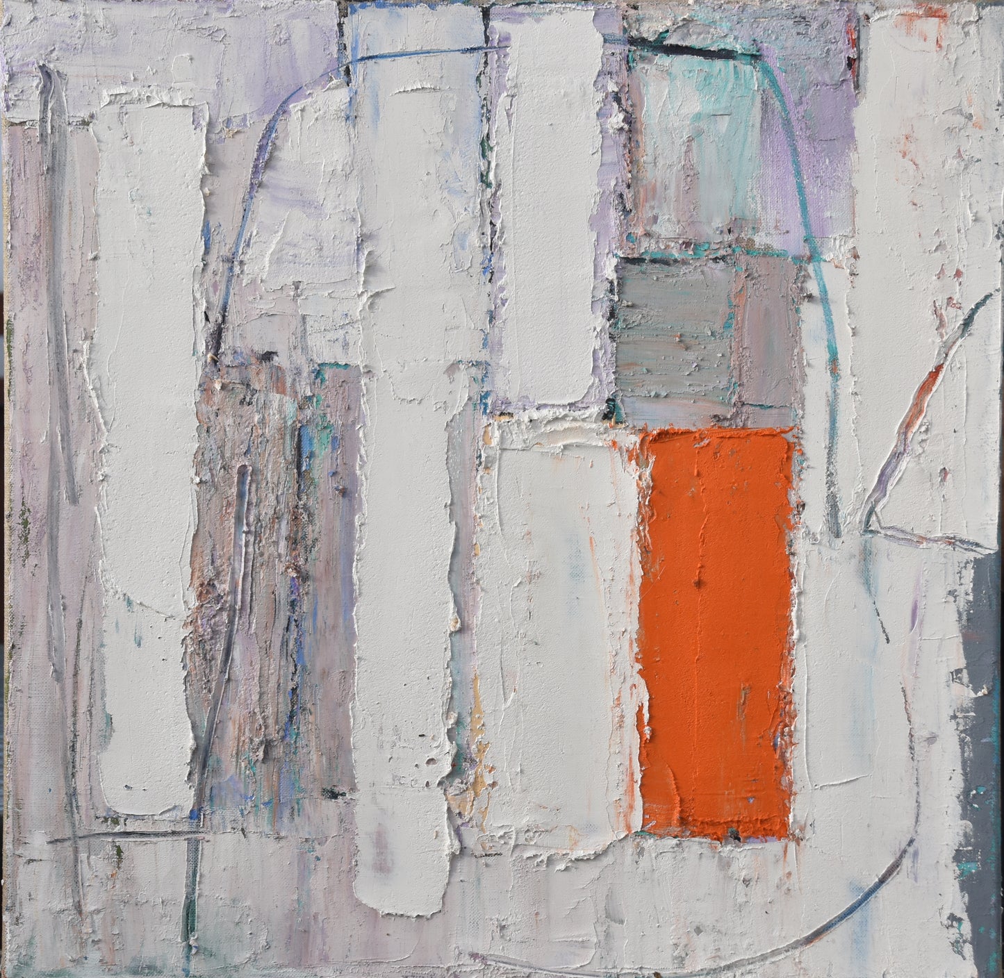 Composition in White with Orange SOLD