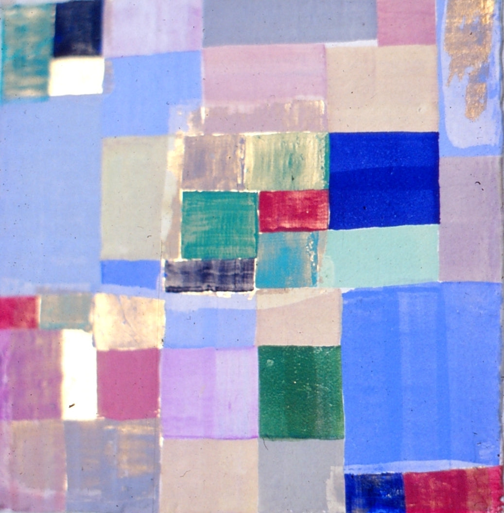 Oxford Blue. oil and gold leaf on plaster 1984. Private Collection Auckland