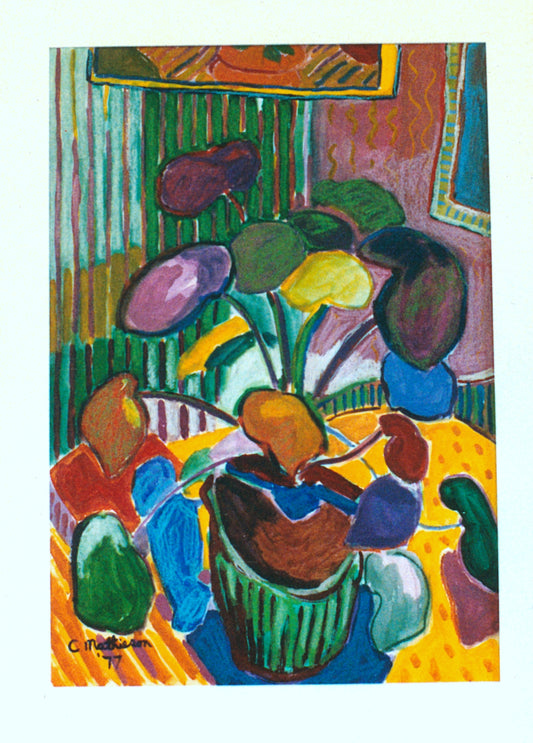 Begonia in Green Pot. 1977 Private Collection