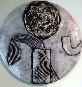 Wave. Silver Relief Painting.