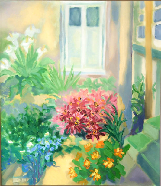 Summertime Ngahere Garden 1979. oil. Private Collection