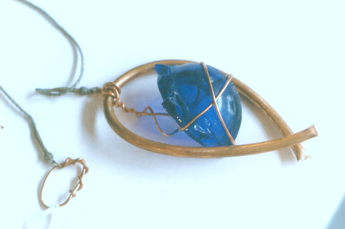 Pendant. Copper and glass. Private Collection Christchurch. 1990's