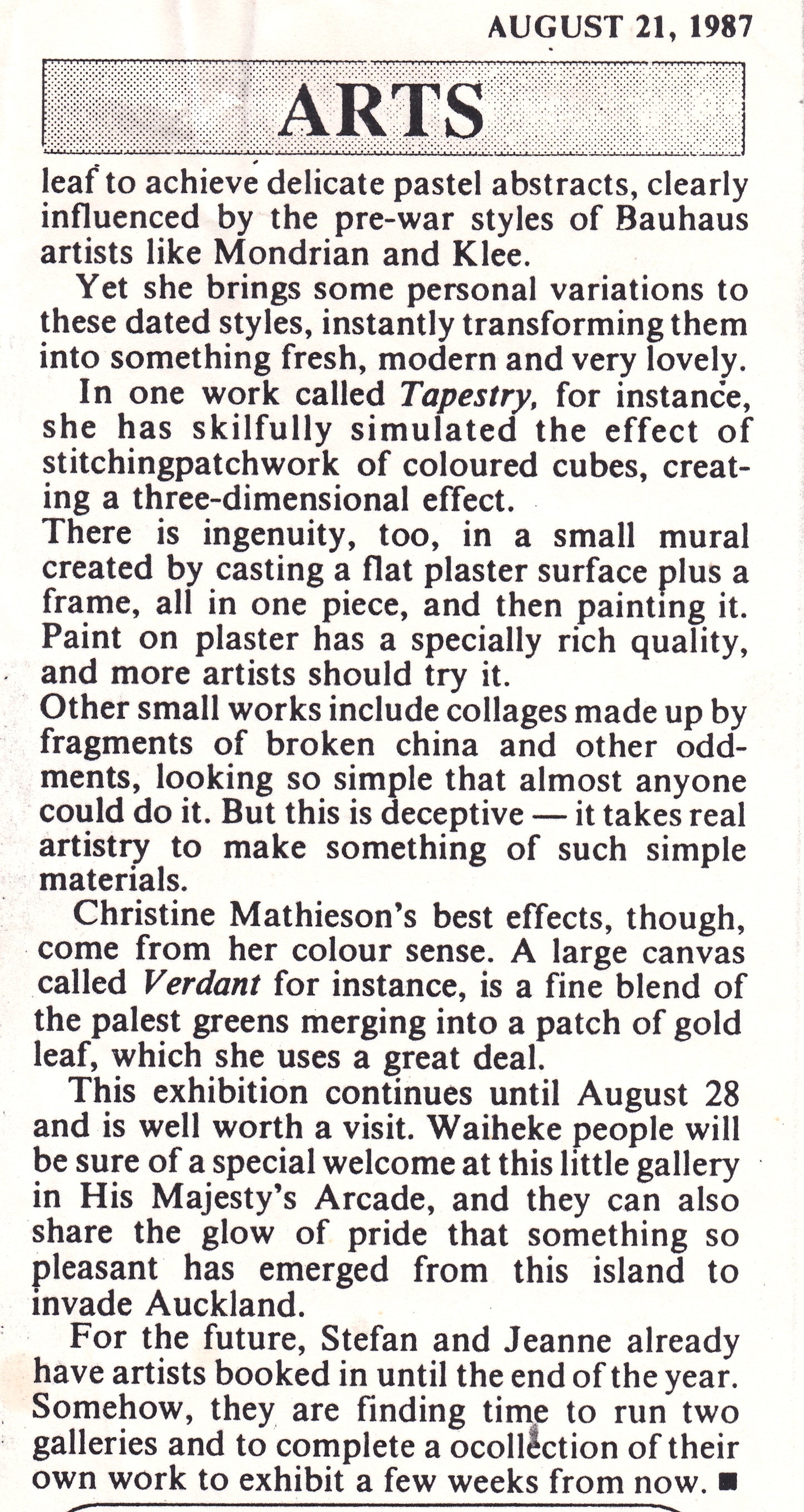 Page two Treebeard review 1987