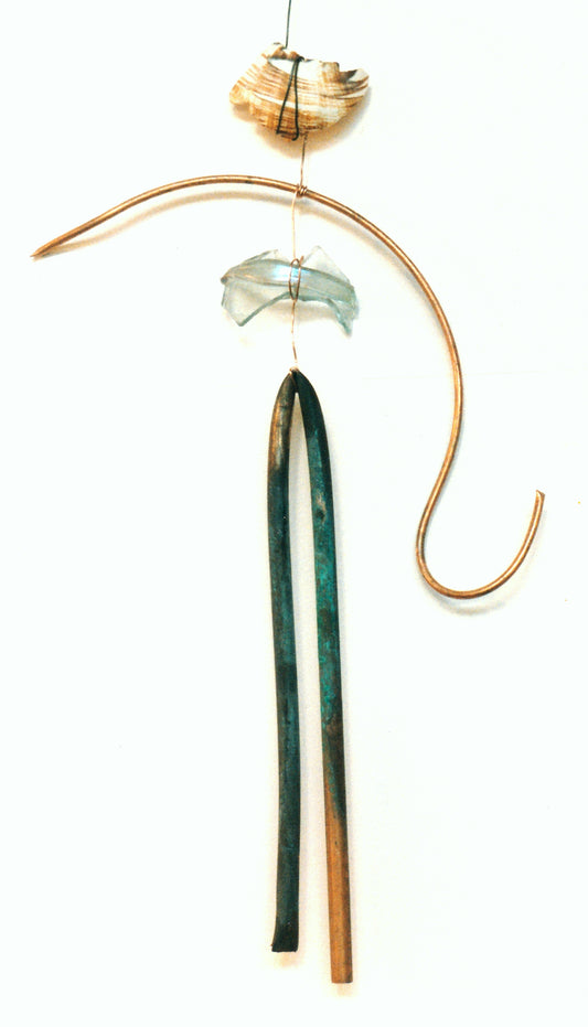 Copper and glass wall hanging 1990's. Private Collection Christchurch