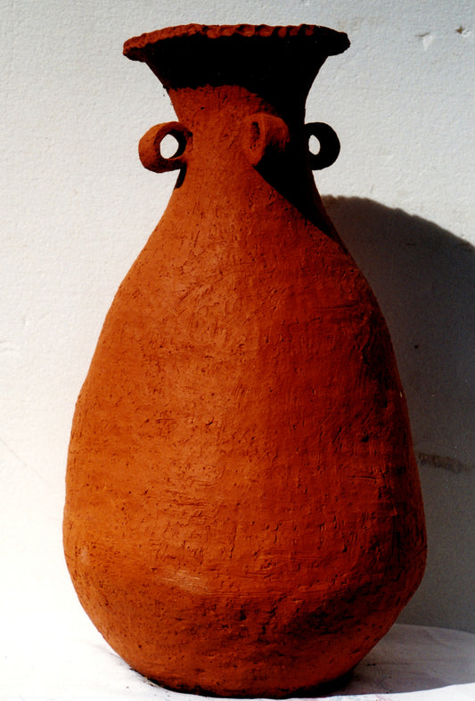 Large Garden Urn 1990's . Terracotta. Coil method. Collection the artist