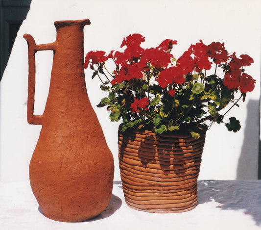 Jug and Planter 1990's.Destroyed Christchurch Earthquakes