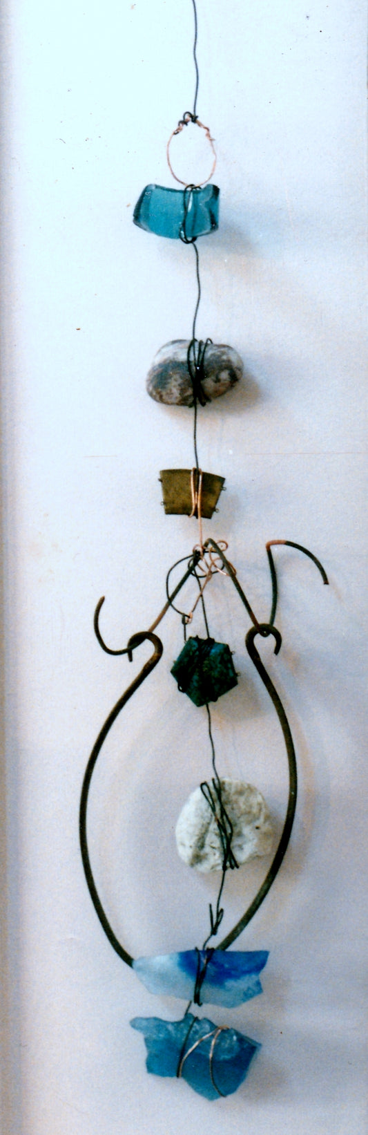 Wall Hanging with copper and glass 1990's Private Collection Christchurch