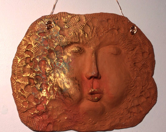 Westwind. Terracotta Plaque. 1990's Private Collection Christchurch